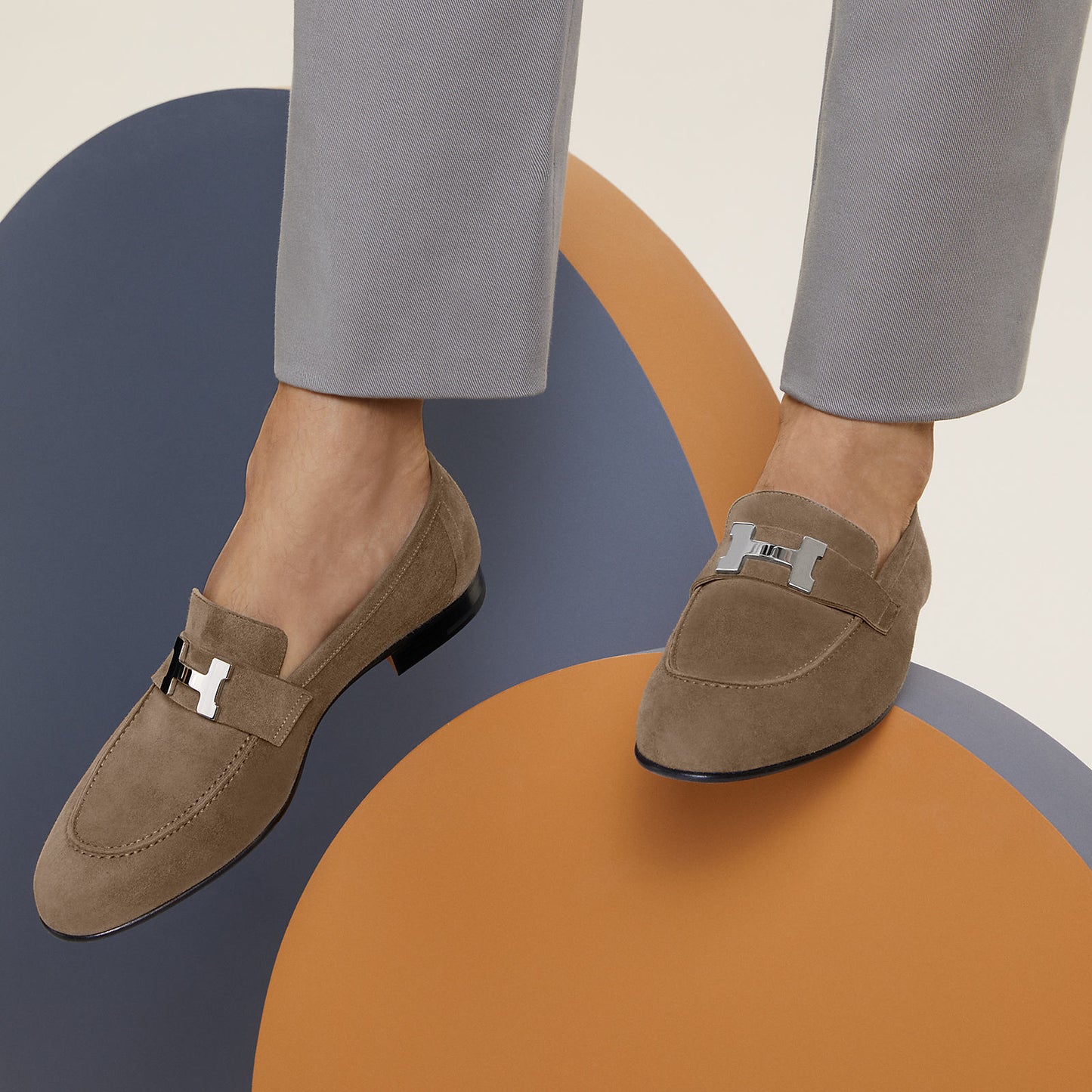 HMES PARIS SUEDE WOMEN SHOES - BEIGE