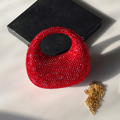 SHIMMER GRACE CLUTCH - Red