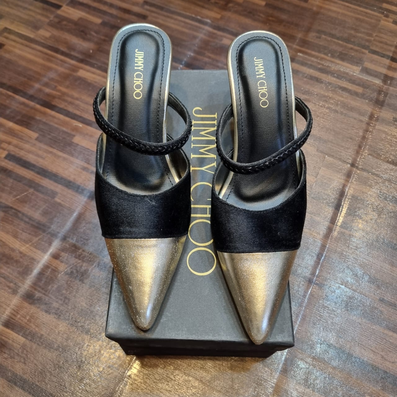 BELLARIA TWO-TONE STEP HEELS