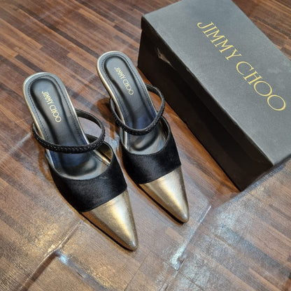 BELLARIA TWO-TONE STEP HEELS