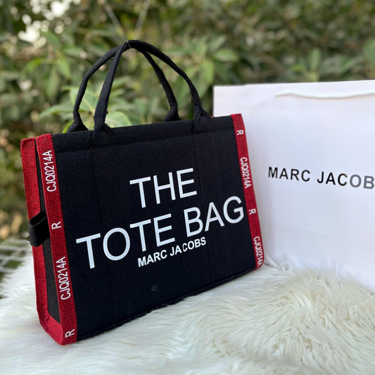 THE TOTE BAG -(RED HIGHLIGHTS)