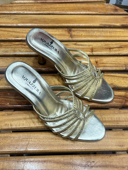 BELLARIA AQUA EMBR HEEL - GOLDEN