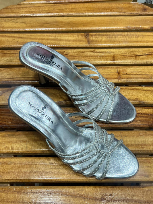 BELLARIA AQUA EMBR HEEL - SILVER