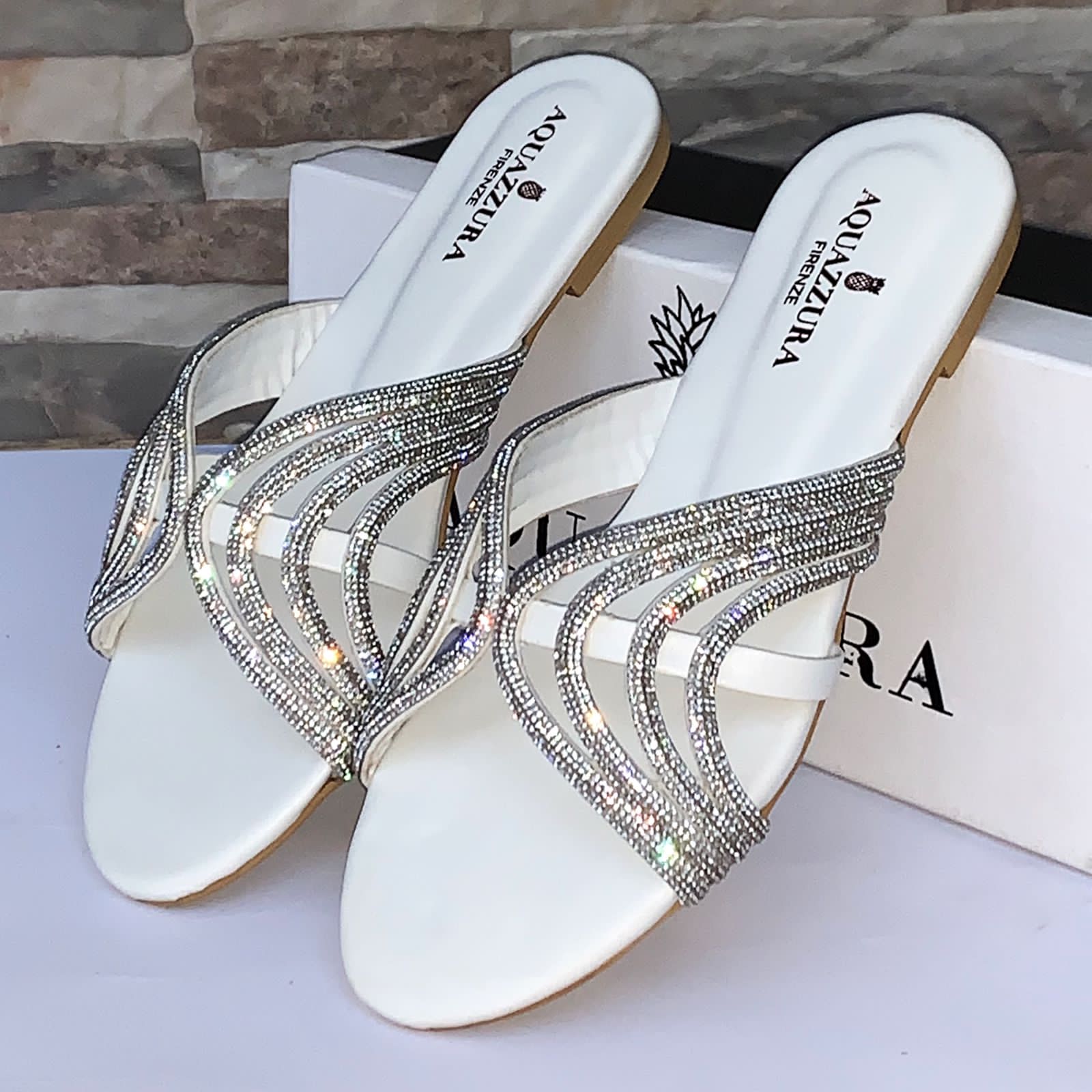 BNS PRIME RHINESTONE FLAT - WHITE | Flats, Footwear, View all footwear, View All- Shoes | bnsofficial