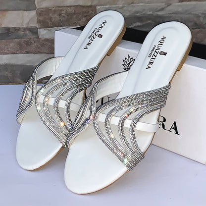 BNS PRIME RHINESTONE FLAT - WHITE | Flats, Footwear, View all footwear, View All- Shoes | bnsofficial
